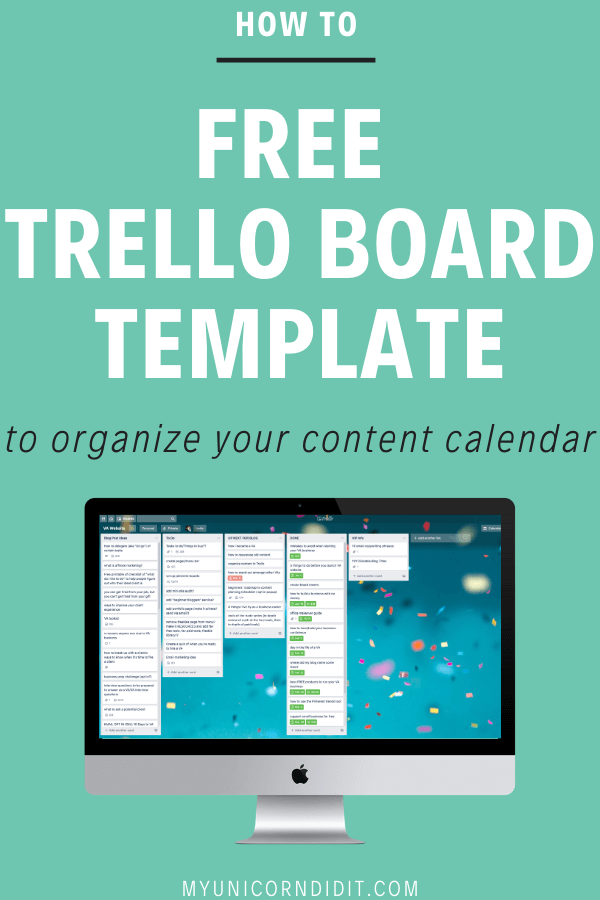 FREE Trello board template to organize your content calendar!
