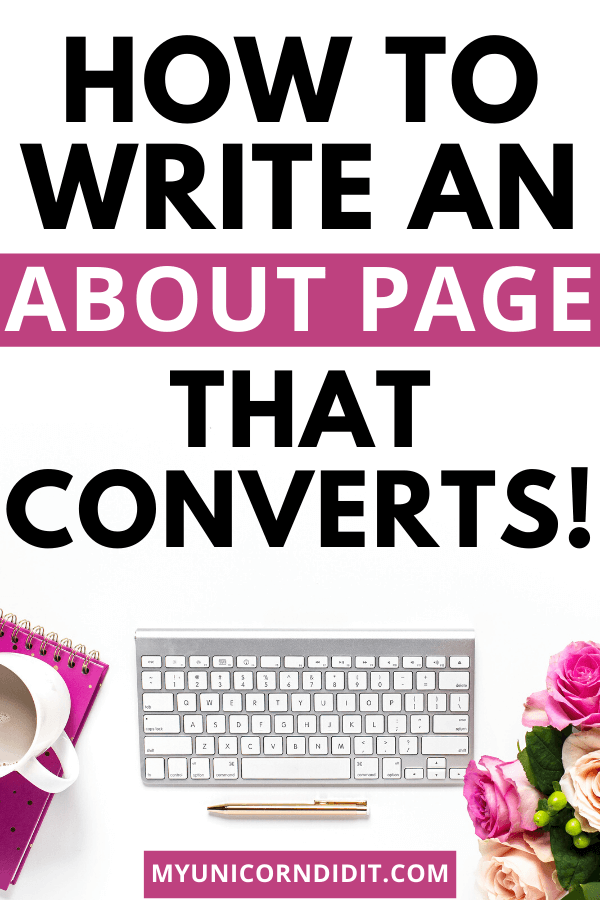 Turn your viewers into clients by making sure you have a killer about page for your blog! via My Unicorn Did It